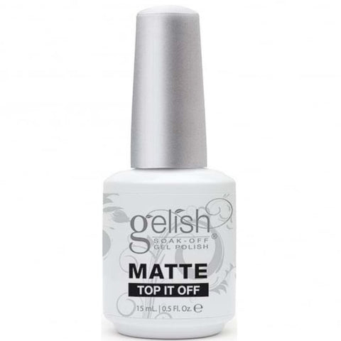 Gelish Soak Off Gel Polish - Matte Top Coat - Top It Off 15ml
